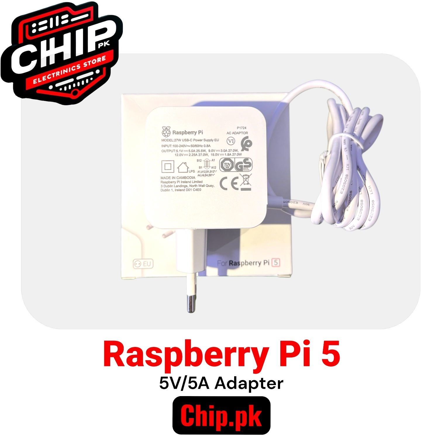 Raspberry Pi 5 Adapter Price in Pakistan | 5V-5A Power Supply